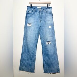 KANCAN Women’s Jeans Raw‎ Hem Button Fly Distressed High Waist | 9/28